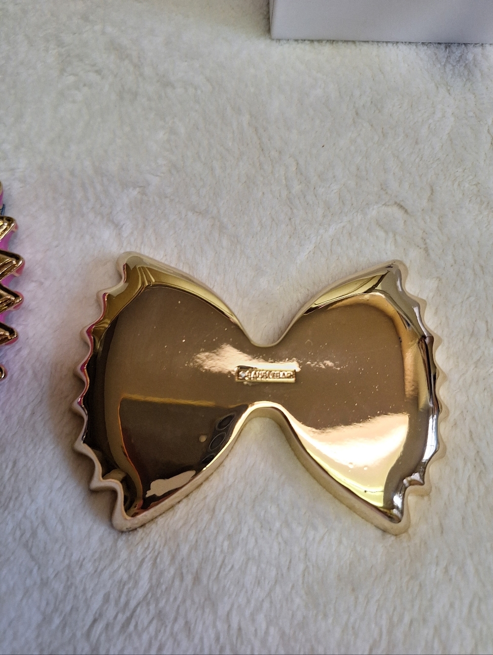 BaubleBar Farfalle Bow Tie Pasta Trinket Box Rainbow Rhinestone Catchall + Box - Picture 6 of 16